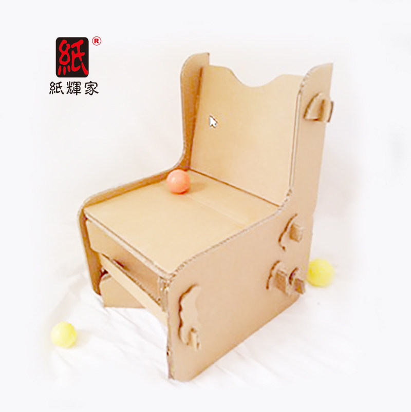 抖音瓦楞纸家具书桌幼儿园小学生手工课学习桌家用儿童写字桌椅