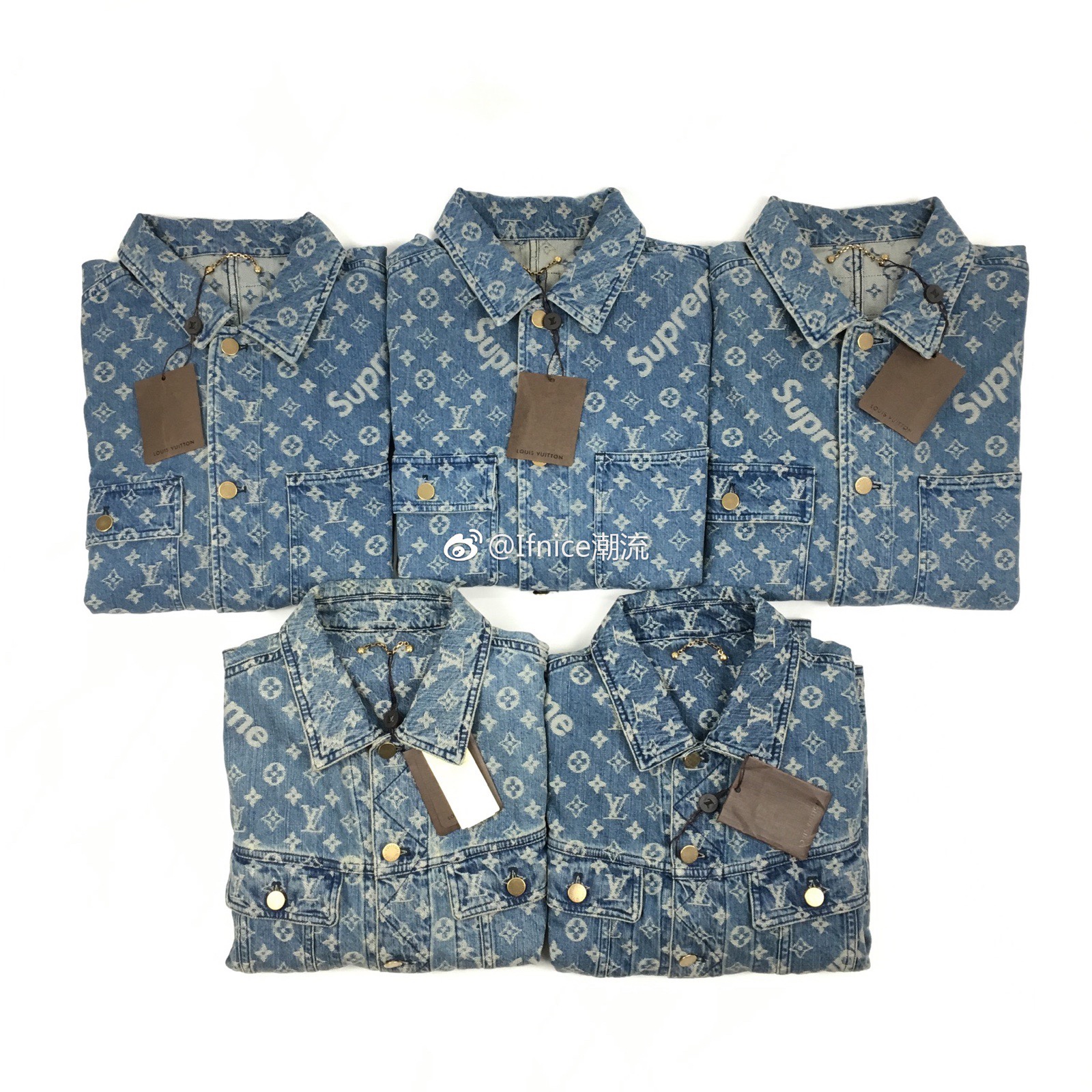 【现货】LV Supreme Sup 联名 四袋 两袋 牛仔衣 牛仔夹克 外套