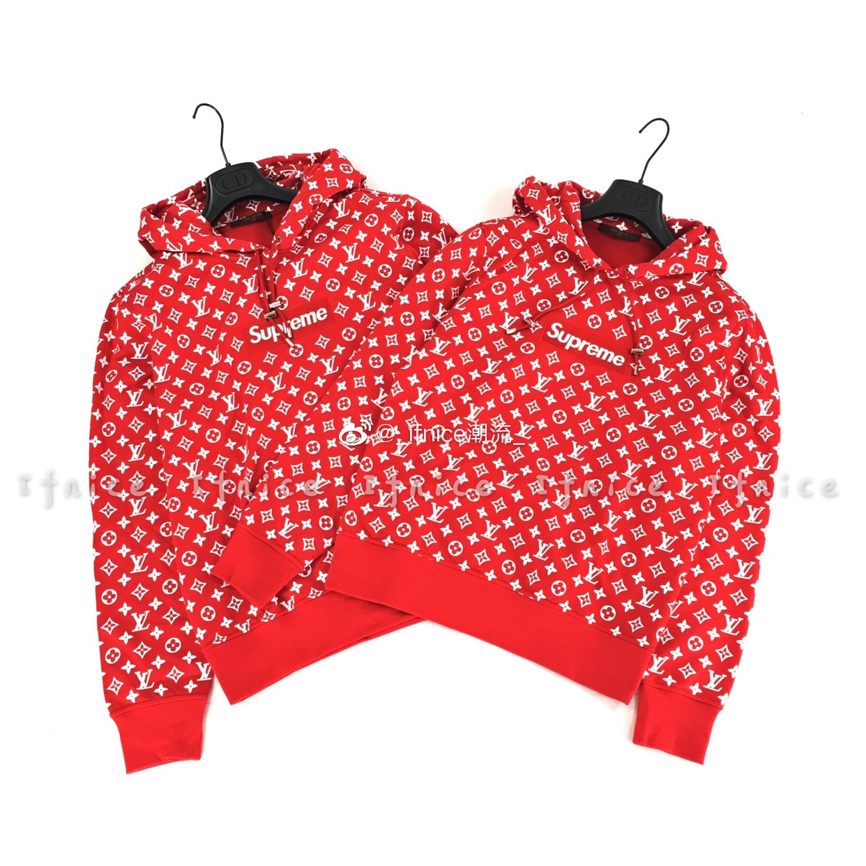 【现货】LV Supreme Louis Vuitton x Sup 联名 Box Hoodie 帽衫