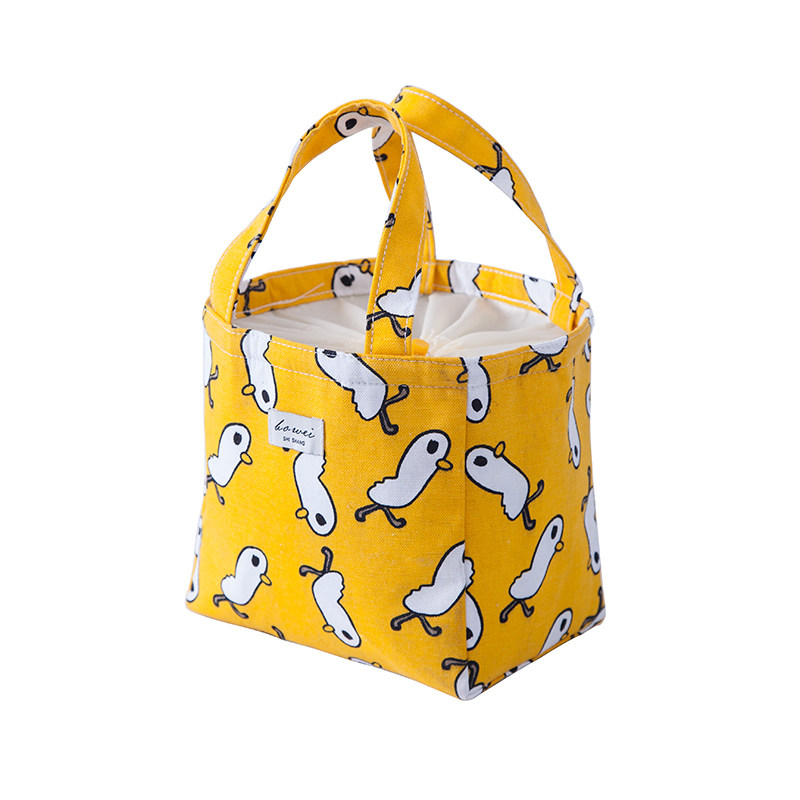 日韩可爱小清新防水保温手提便当包工作带饭保温餐包手拎饭盒袋子