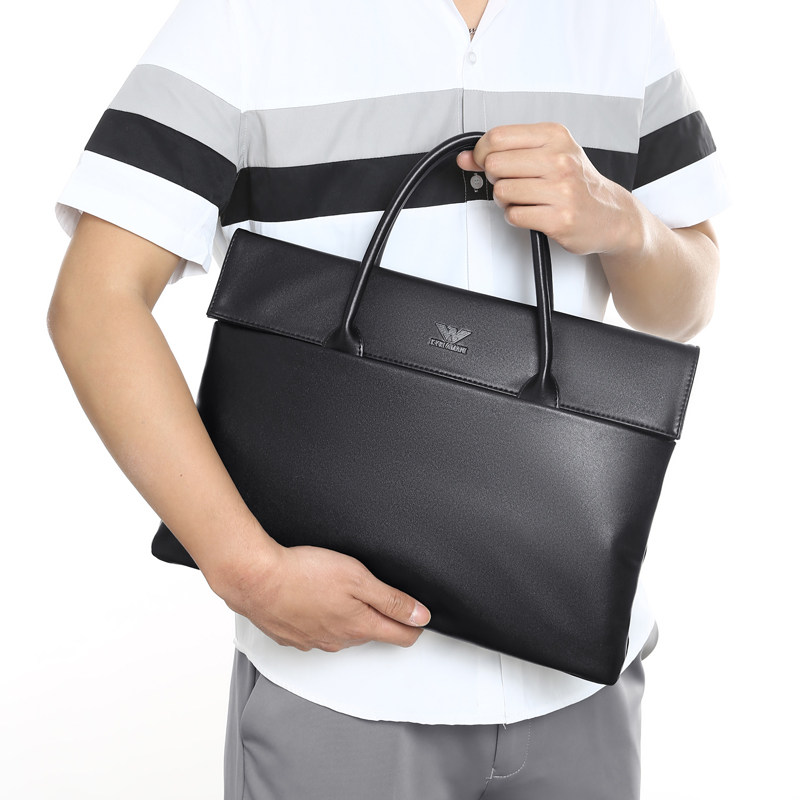 维方 阿玛尼男士手提包真皮商务手拿公文包牛皮男提包休闲电脑包