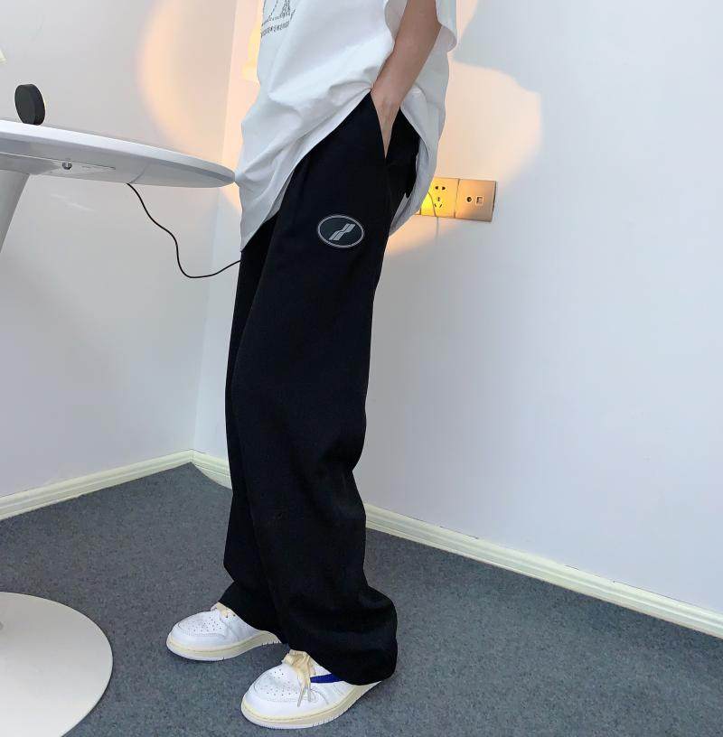 2022新款潮牌 高街welldone西裤阔腿拖地裤 肖战同款百搭洋气裤子