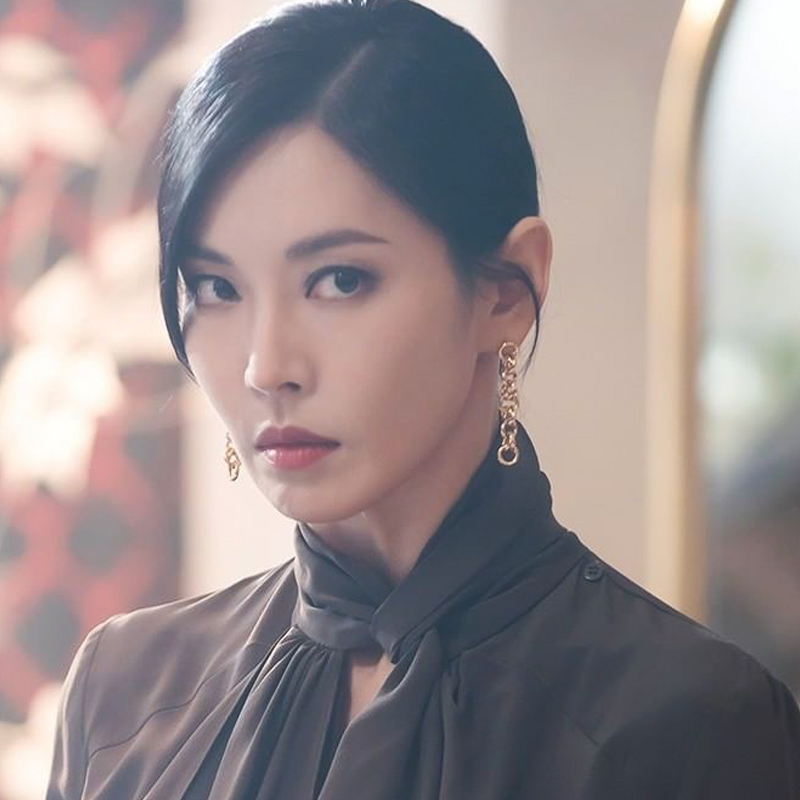 韩剧顶楼金素妍千瑞珍同款耳环长款链条耳环
