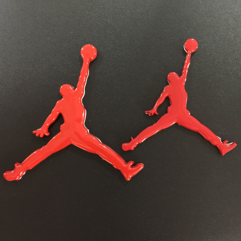 airjordan乔丹aj标志3d立体金属侧标黑色汽车装饰贴