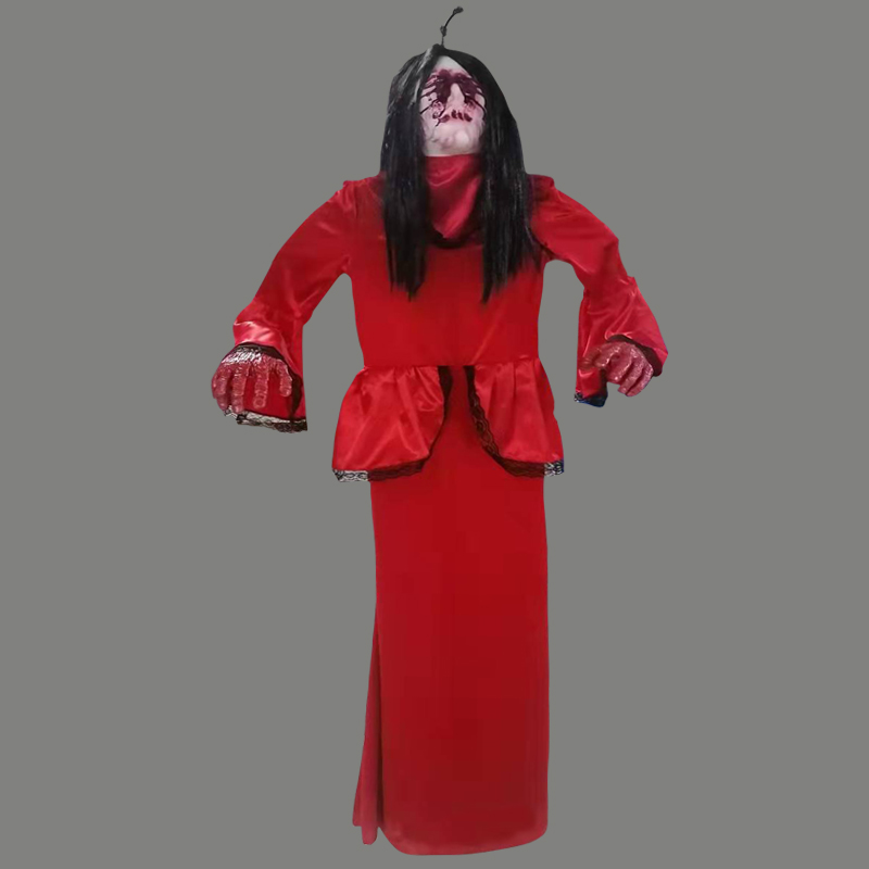 万圣节装饰红衣女鬼鬼屋酒吧密室恐怖氛围场景其它