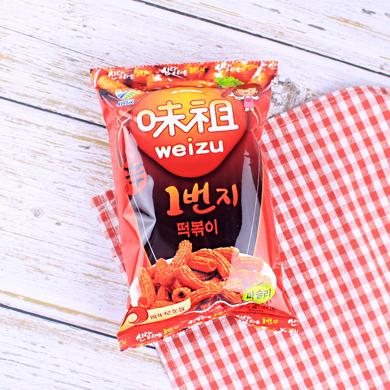 韩国辣条进口食品 九日牌味祖辛辣炒年糕条100g袋装香脆甜辣零食