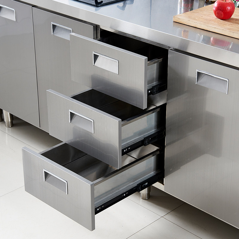 整体橱柜定制不锈钢厨房柜子灶台一体家用简易可移动整体厨柜