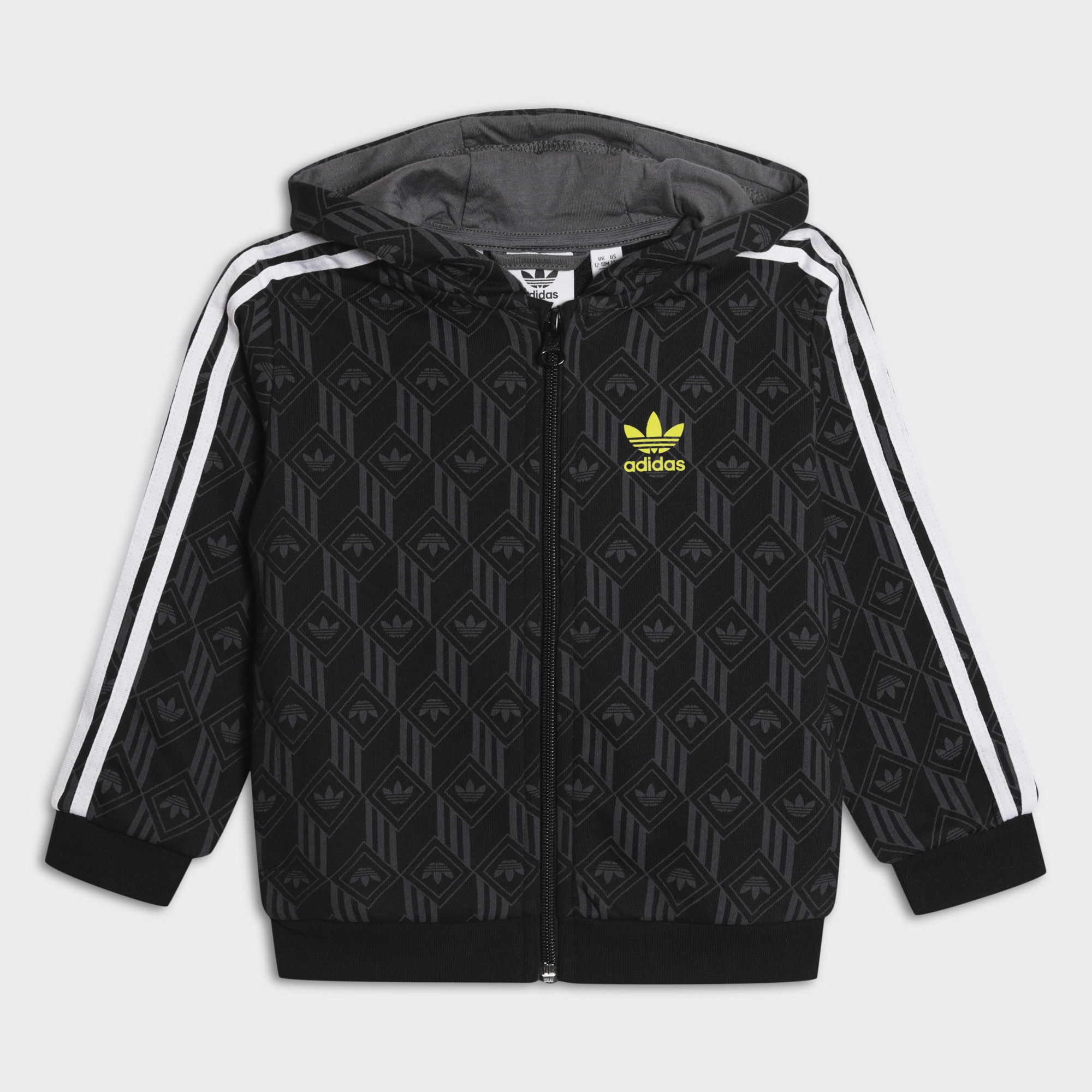 adidas阿迪达斯正品三叶草fzhoodieset婴童童装运动套装