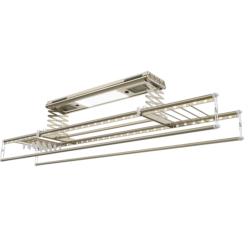 欧兰特x3h电动晾衣架遥控消毒烘干自动晒衣四杆置地