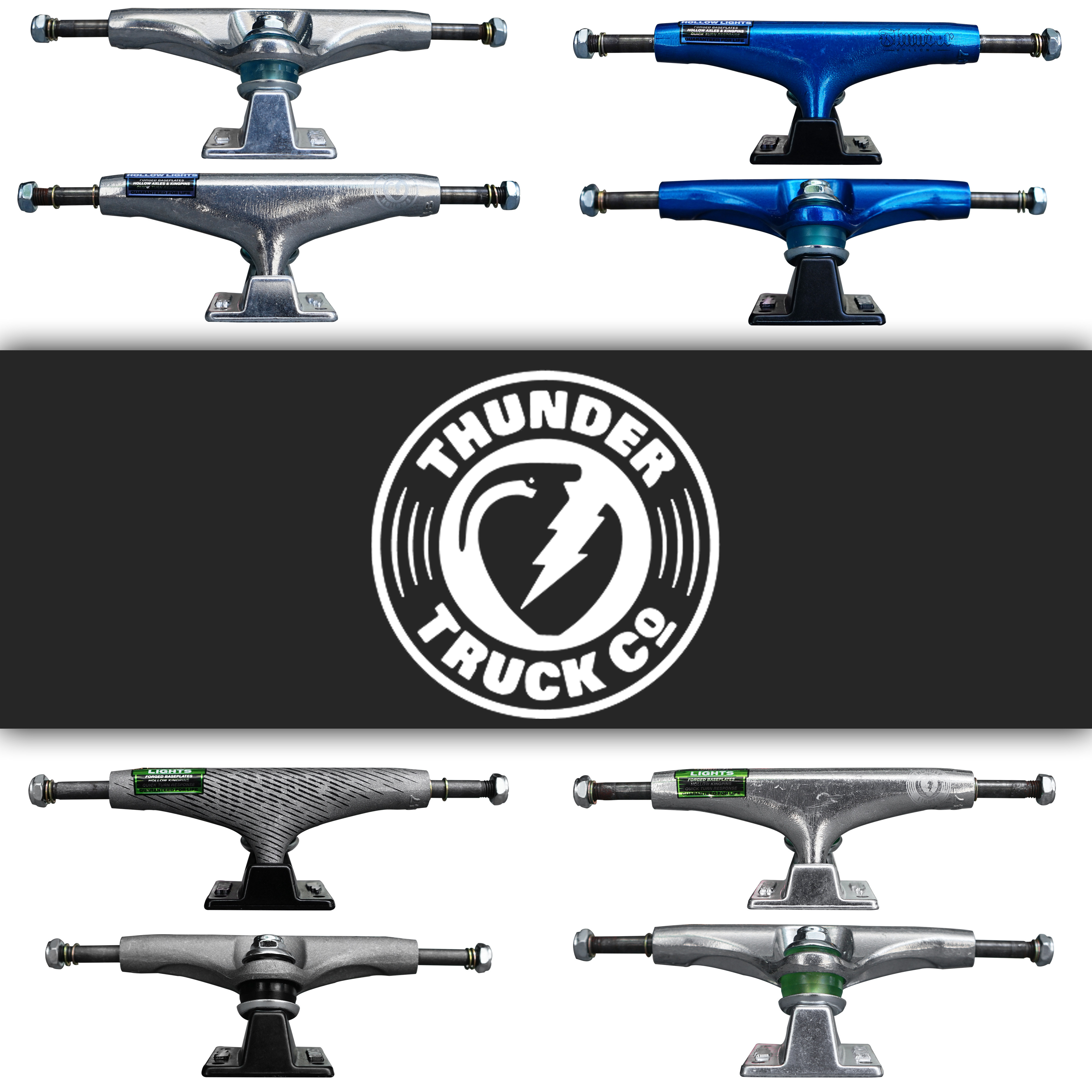 滑板ip进口thunder支架桥雷team中空双空款磨砂滑板