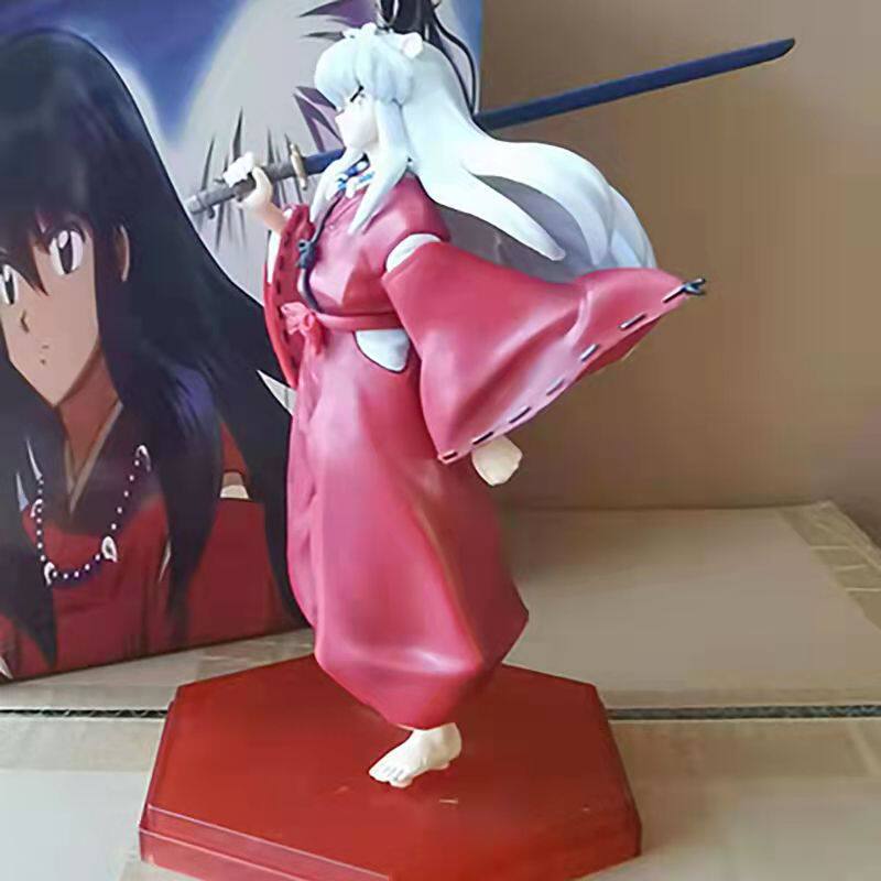 戦国御伽天生犬夜叉白发黑发完结站姿盒装国产手办