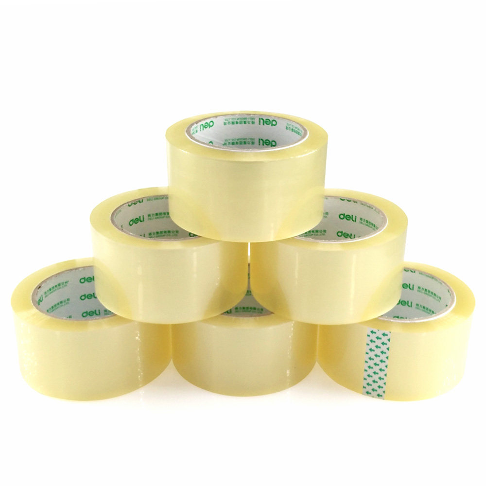 胶带封箱得力胶纸6cm45cm批发胶布大号透明胶带