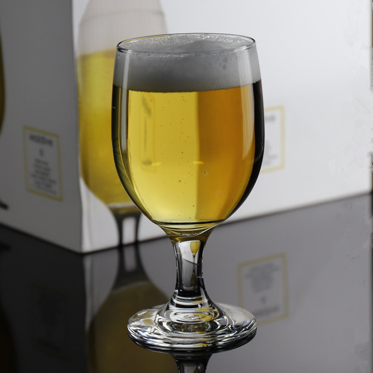 libbey创意玻璃小麦啤酒杯酒吧专用个性高脚杯冷饮啤酒杯