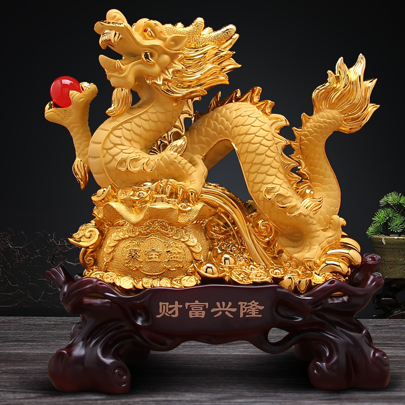 大号招财镇宅龙摆件生肖生意兴隆公司店铺开业礼品摆件