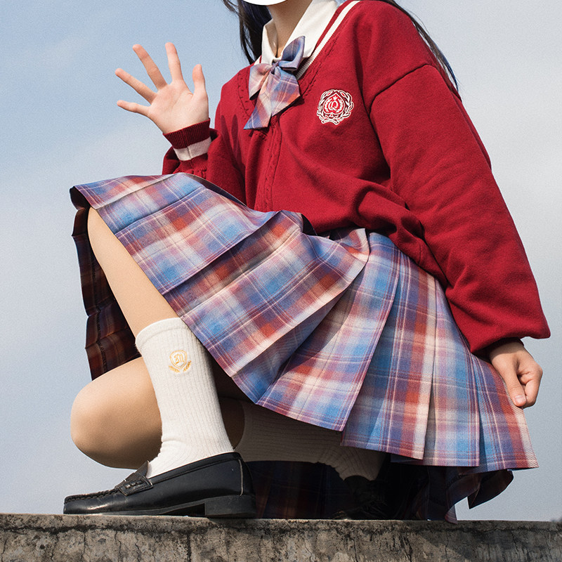 南风原创春季限定情人节短裙格裙正版制服jkjk