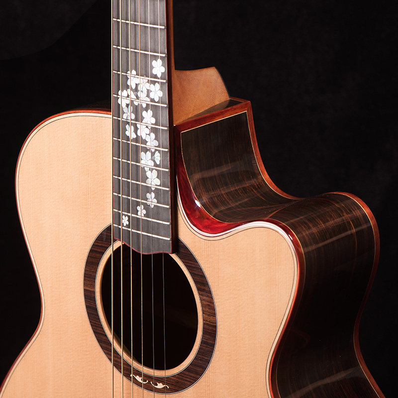 ayers爱乐诗 越南手工sj-07x 大师款樱花镶嵌 全单原声吉他 现货