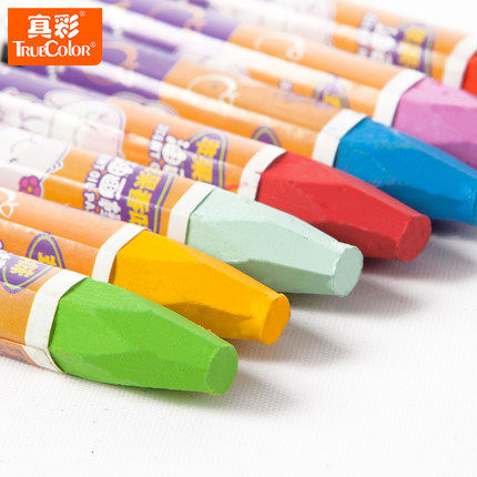 油画真彩36色234636六角形苹果香味蜡笔多送6只油画棒