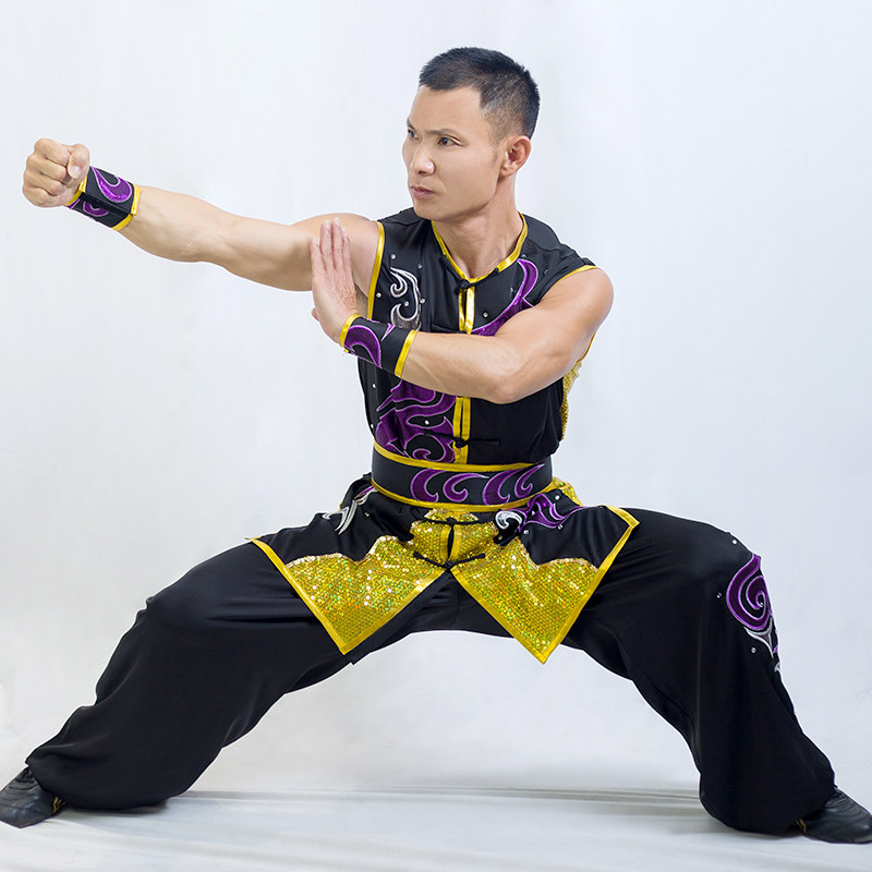 言一紫气南拳武术演出服太极表演比赛服太极拳练功太极服