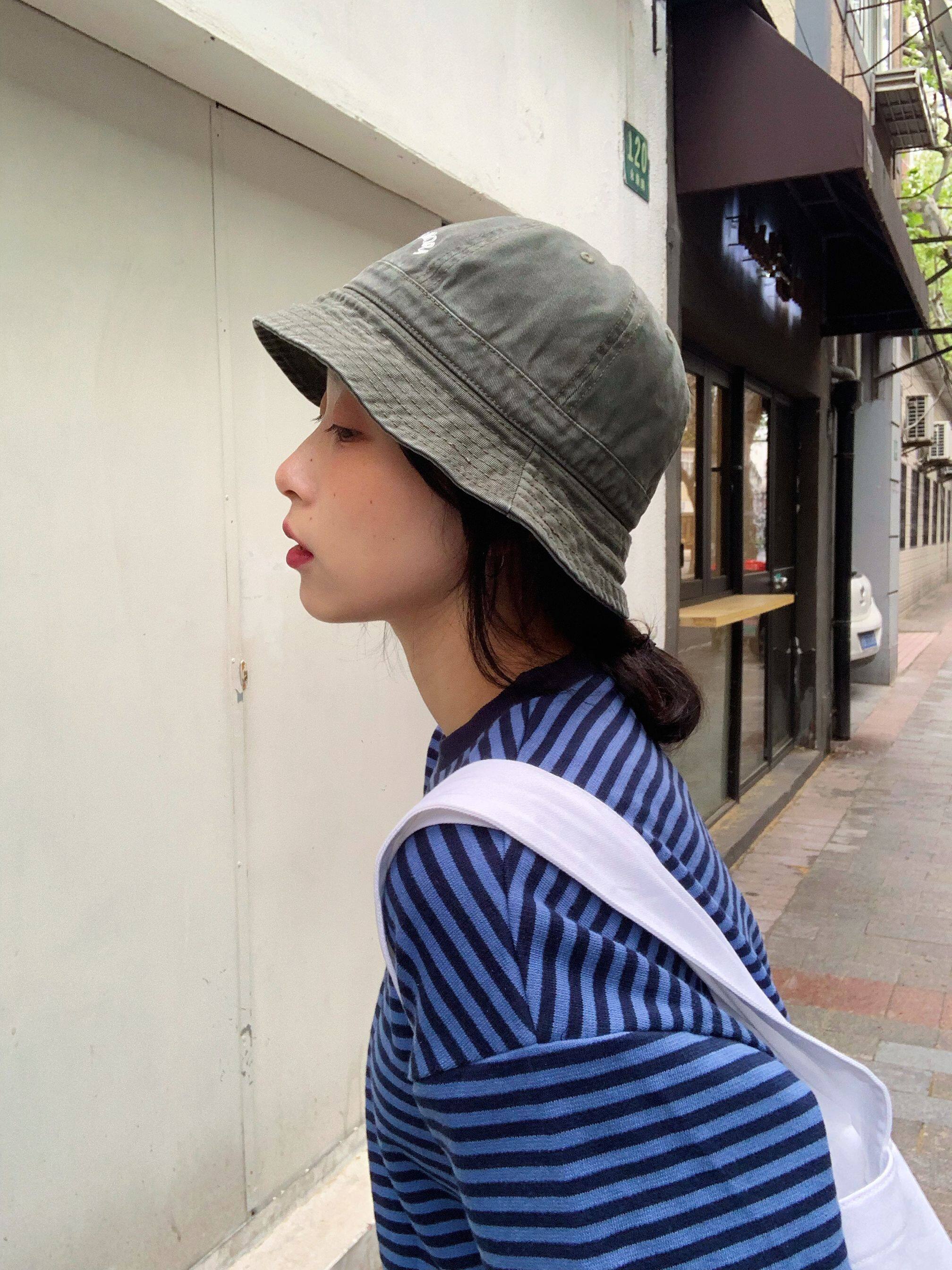 uncleyao人手一顶~好戴百搭水洗做旧舒适全棉工装风刺绣渔夫帽子