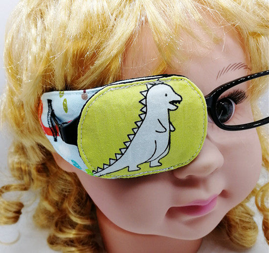 儿童弱视斜视眼贴眼镜框遮盖布单眼矫正可反复使用布料矫正单眼罩