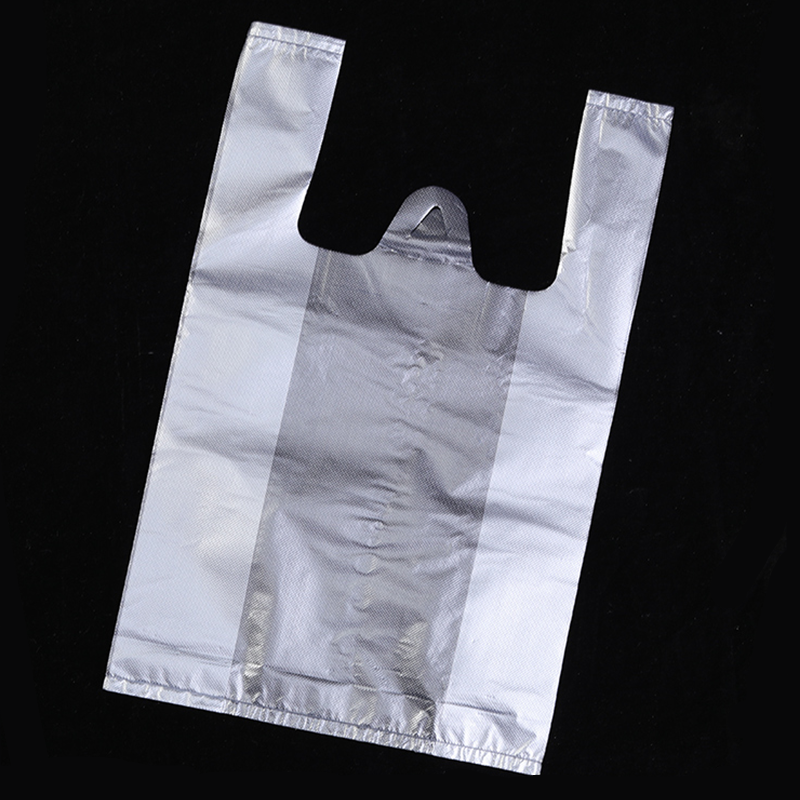 加厚白色透明背心袋食品打包外卖袋手提袋塑料袋包子购物袋包邮