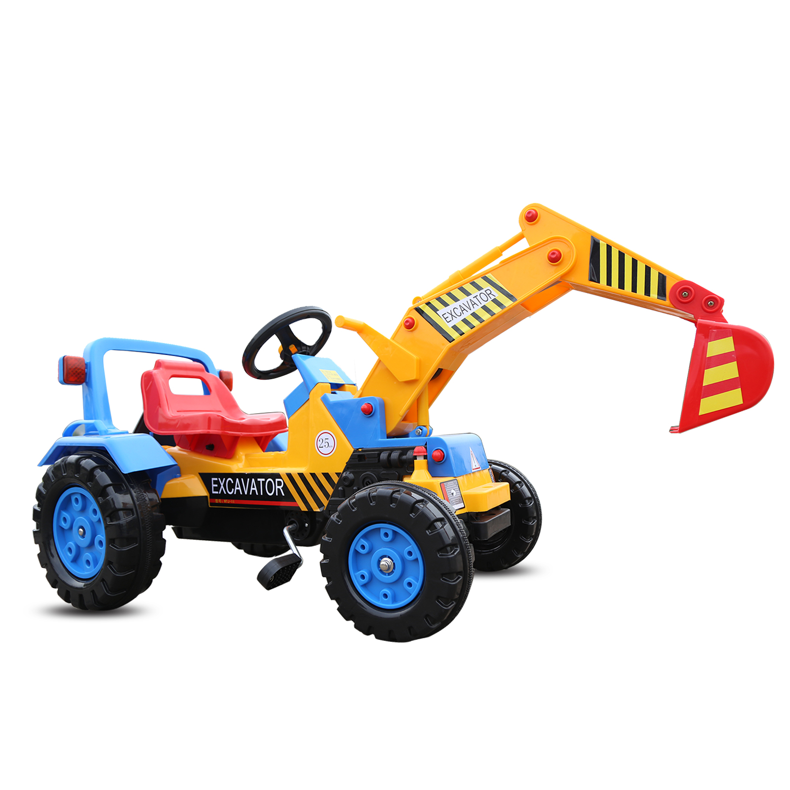大号儿童挖土机可坐可骑电动挖掘机钩机男孩玩具车工程车2-4-6岁