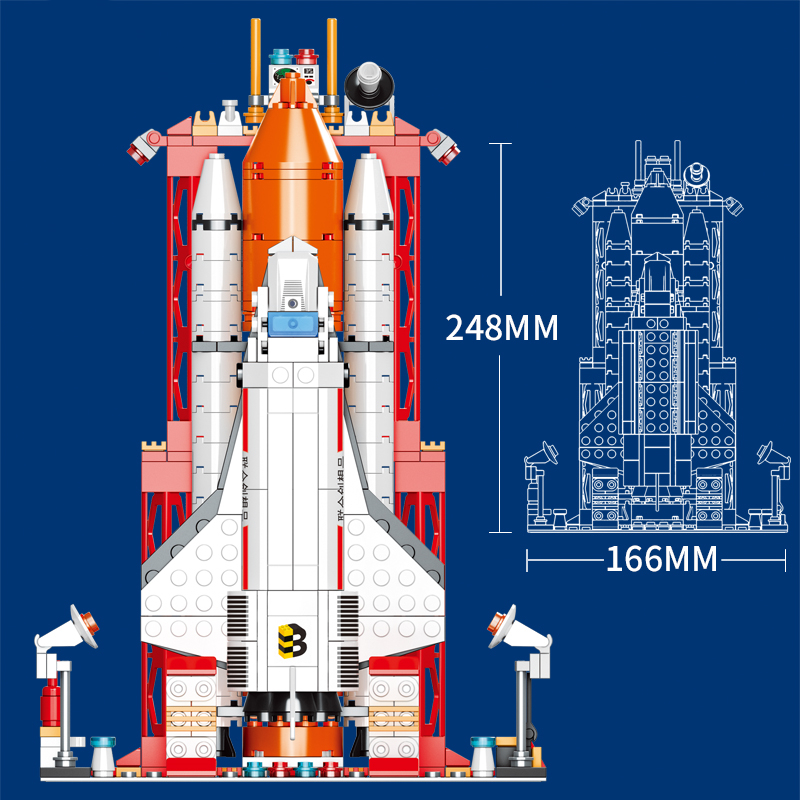 兼容乐高航天飞机神舟十二二号火箭发射发射中中心模型塑料积木