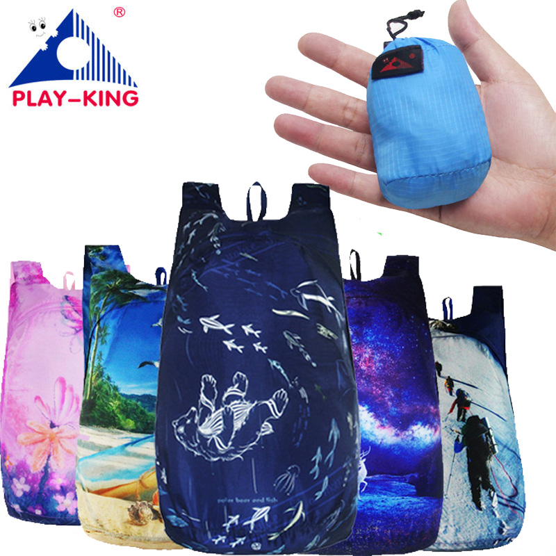 playking户外超轻便携式皮肤包双肩女可折叠小背包防水轻便轻薄男 - 图0