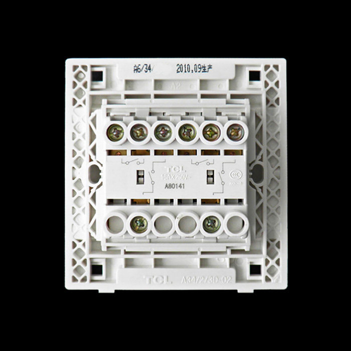 tcl罗格朗开关插座86型墙壁电源插座a6系列四开四位单控开关