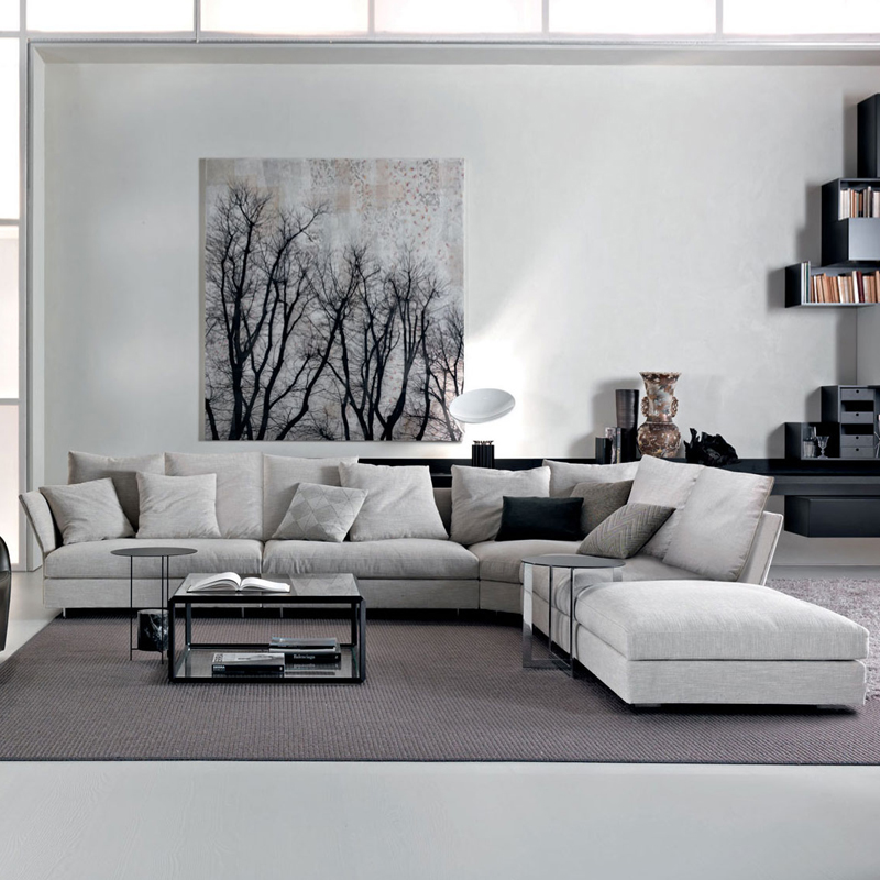 新款拆洗大气布艺沙发简约现代转角意式轻奢极简布艺沙发