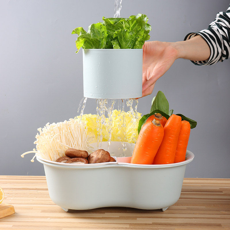 拜杰火锅拼盘菜篮蔬菜洗菜菜盆沥水篮家用食材果盆