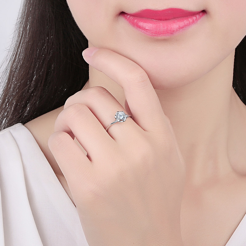 18k雅宝福金钻石钻石戒指女款金钻石女结婚求婚手饰