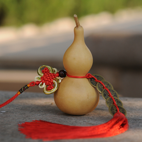 岛带龙头天然葫芦挂件五帝钱招财纳福镇家宅家居玄关门对门手捻胡芦