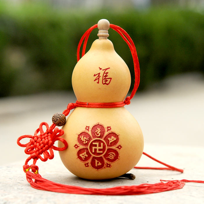 葫芦天然六字水壶装酒纳福摆件家宅风镇雕刻葫芦