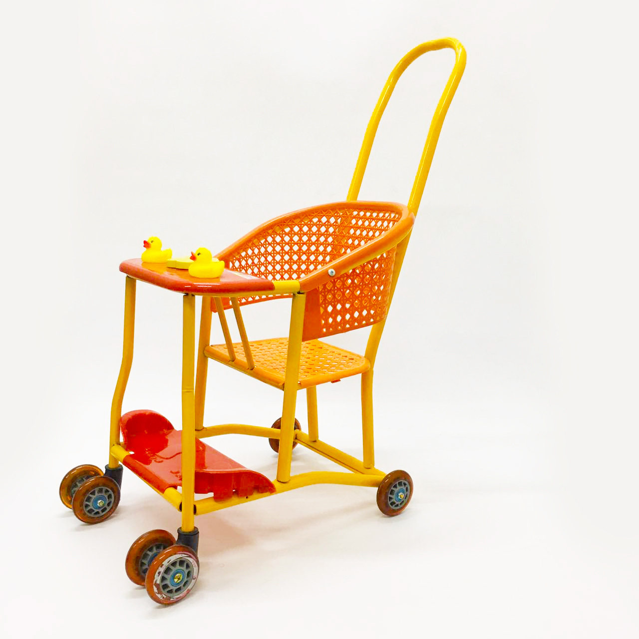 婴儿手推车藤椅便携音乐儿童宝宝座椅潮汕仿藤四轮推车