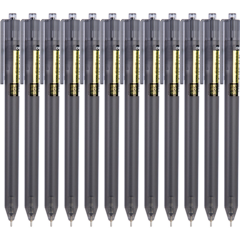 得力英语圆珠笔中学生新简约小清创意英文笔记专用中性笔