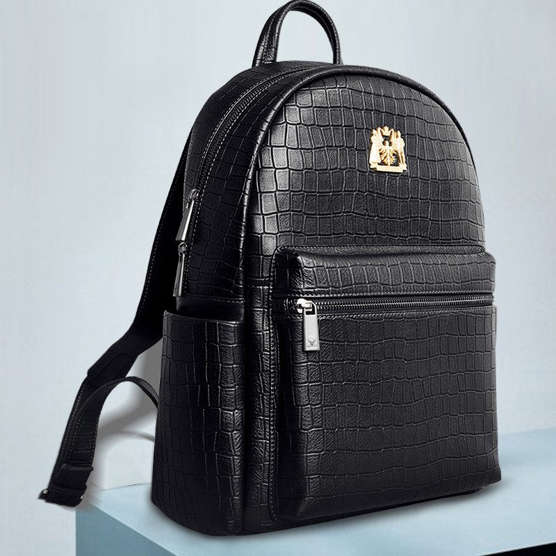 利马赫liemoch真皮双肩包男潮潮流时尚休闲复古牛皮商务双肩背包