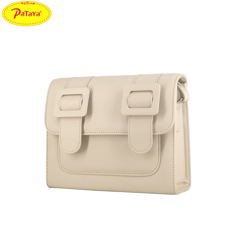 pataya正品泰国剑桥包经典俏皮纯色单肩女包明星同款邮差包斜挎包