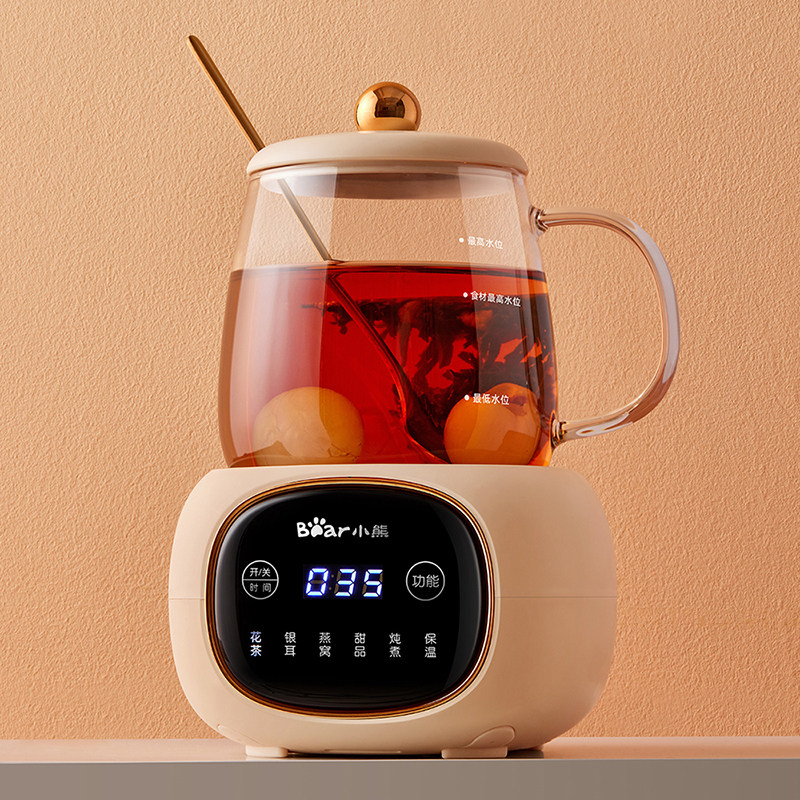 小熊养生壶家用多功能办公室mini小型全玻璃一人电煮茶迷你花茶杯