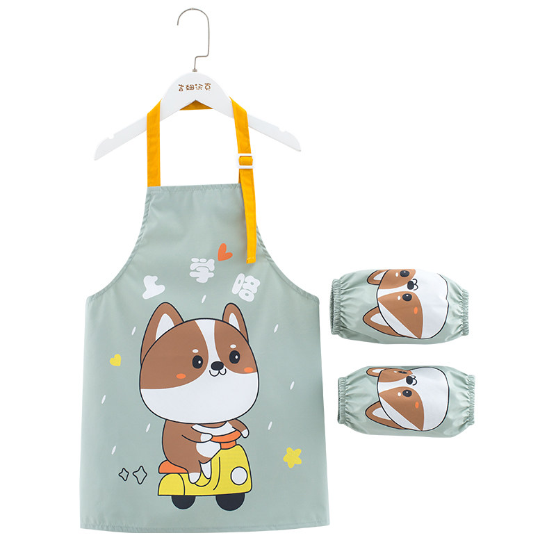 宝宝罩衣儿童儿童画画画围兜防水防脏吃饭围裙反穿衣