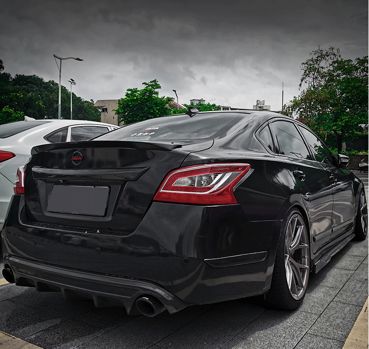 适用天籁碳纤改装刀锋免孔尾翼顶亦老款树脂底漆尾翼