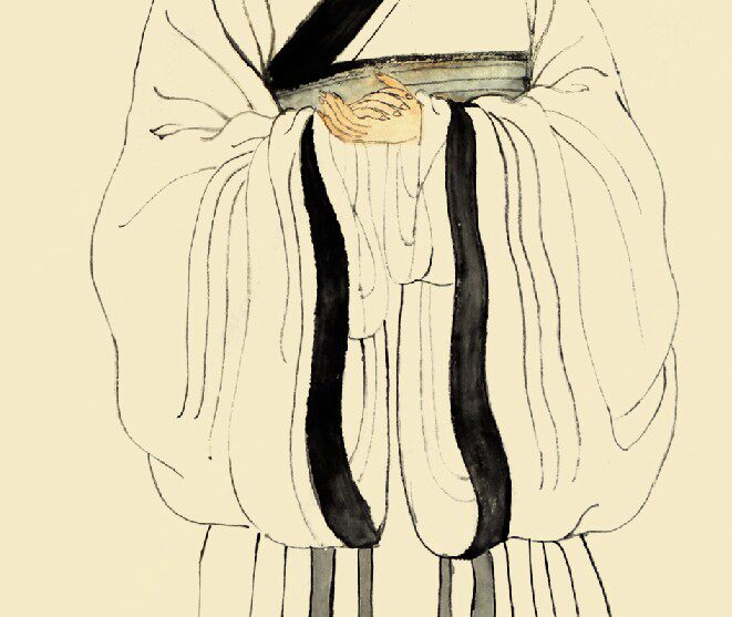 儒家传统国学孟子画像卷轴中堂搭配对联丝绸国画