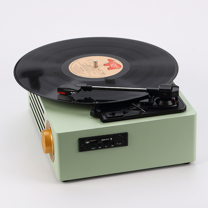 小型黑胶唱片机老式电唱机唱盘机仿古唱机复古留声机黑胶唱片机