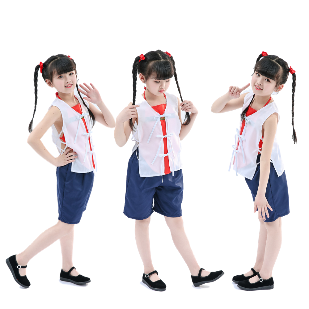 新款舞蹈儿童共产团员服小游击队闪闪红星星王儿童演出服