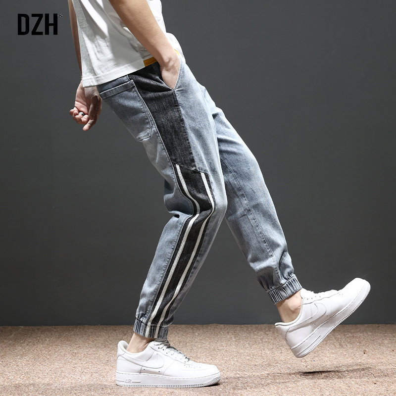 男士束脚牛仔裤男潮潮牌男款夏季大码裤子牛仔牛仔裤