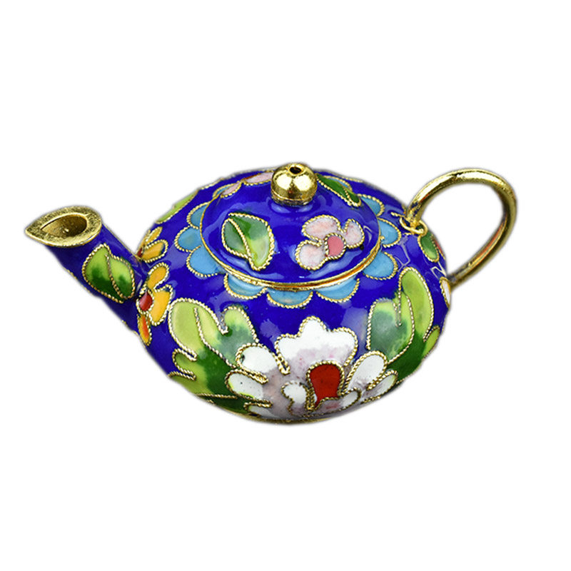 礼品北京景泰蓝提梁壶打麻将胡牌小茶壶特色工艺景泰蓝