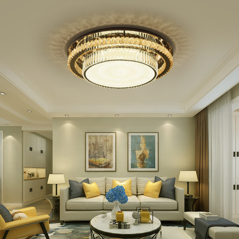 轻奢水晶灯客厅2020年新款简约现代大气led吸顶灯客厅吸顶灯