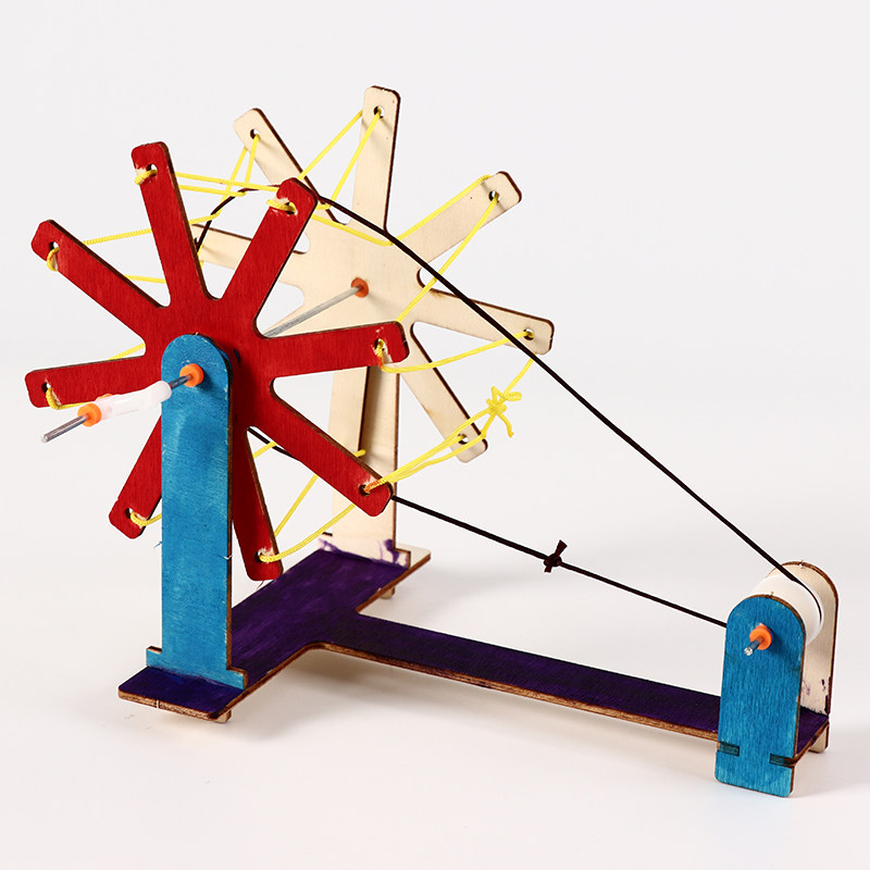 小学生手工幼儿园古代纺织机diy儿童小学科学实验