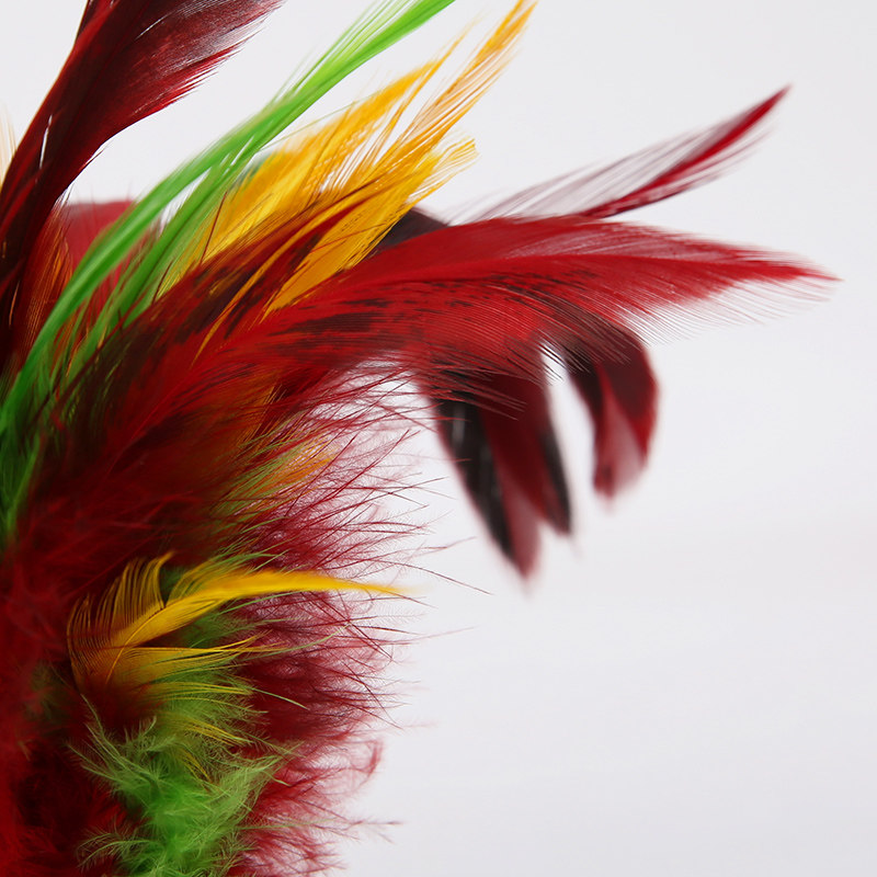 鸡毛毽子儿童健身比赛专用耐踢花毽手工腱小毽子