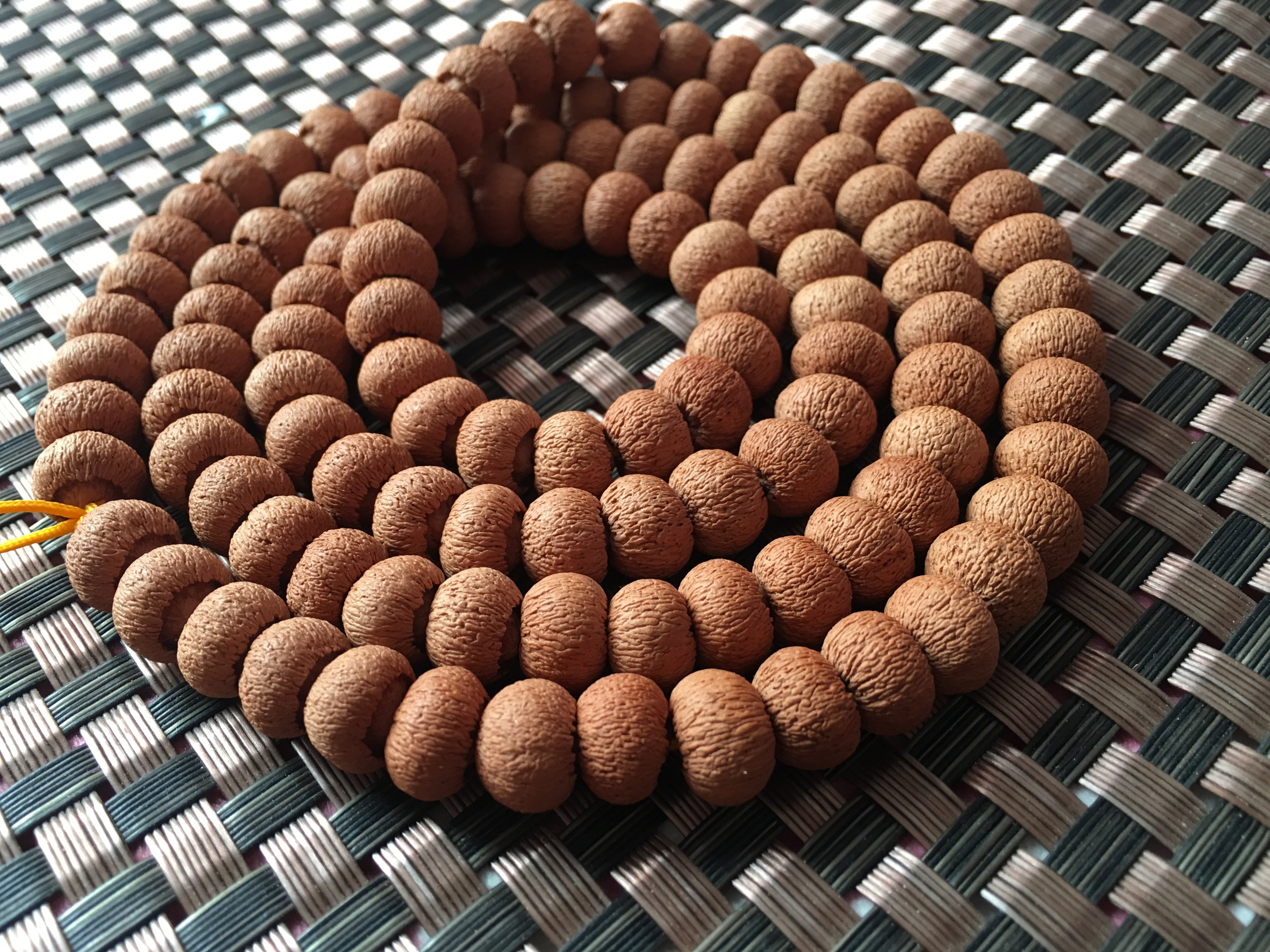 野生苹果园磨盘莲花菩提精品佛珠念珠108颗角接佛珠